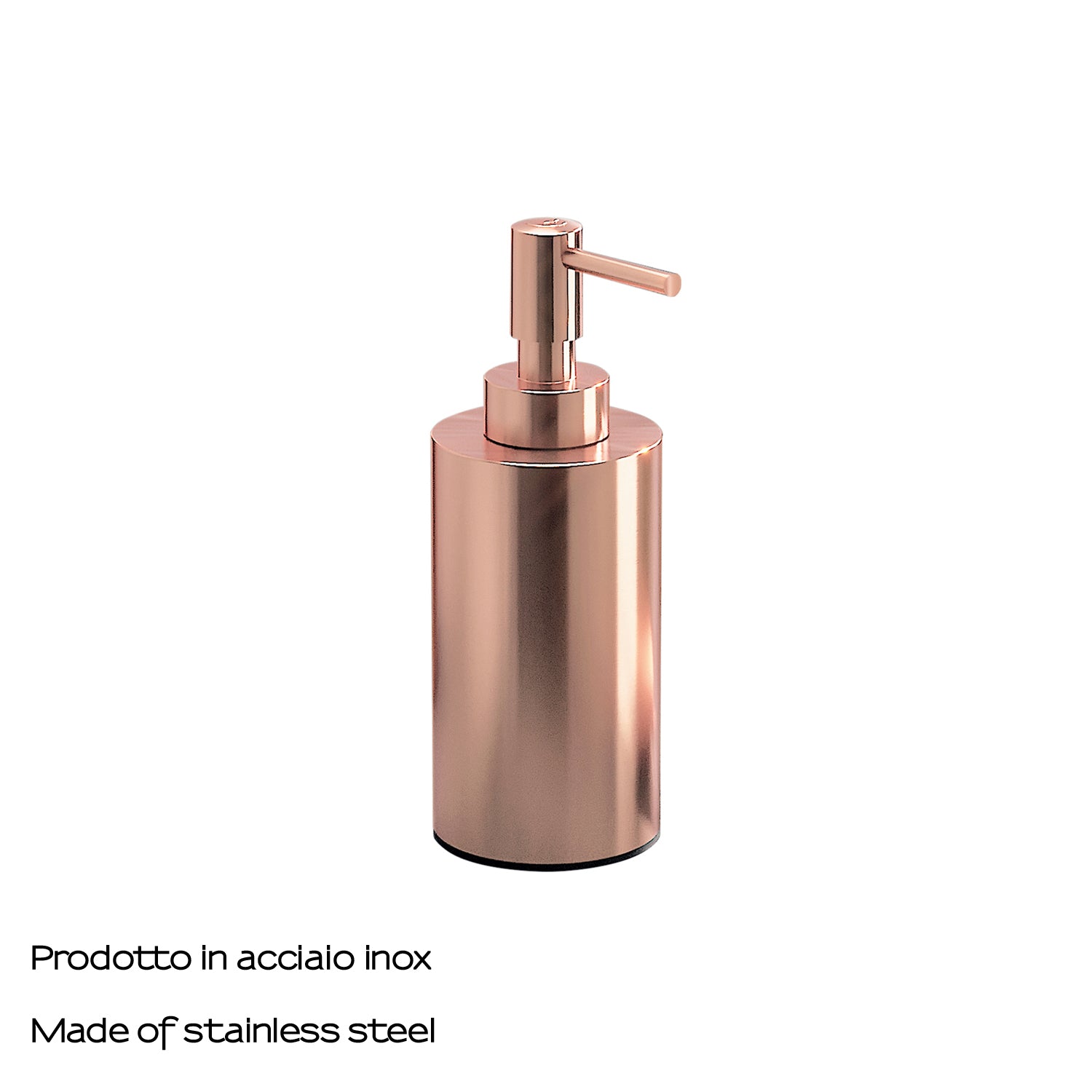 Dispenser sapone in Acciaio Inox con erogatore in plastica ramata di Gedy serie Elettra - Rame