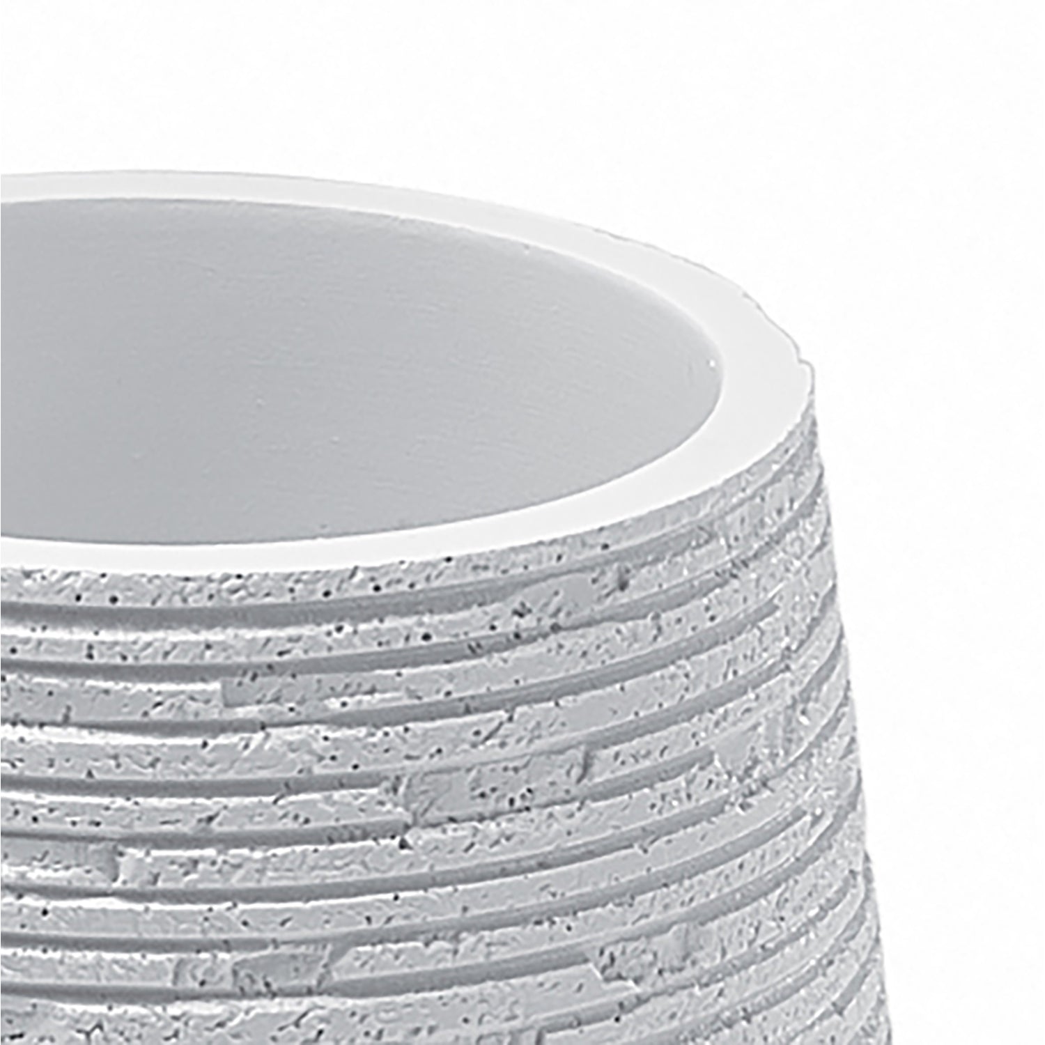 Portaspazzolini da appoggio in resina Gedy serie Gemini - Bianco