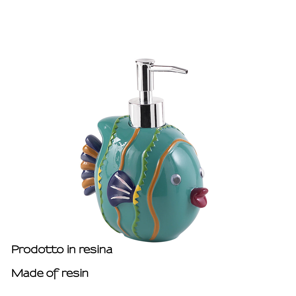 Dosasapone con erogatore in plastica caromata Gedy serie Dori - Turchese