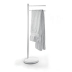 Piantana porta asciugamani in Alluminio e Acciaio Inox modello Mammolo di Gedy - Bianco