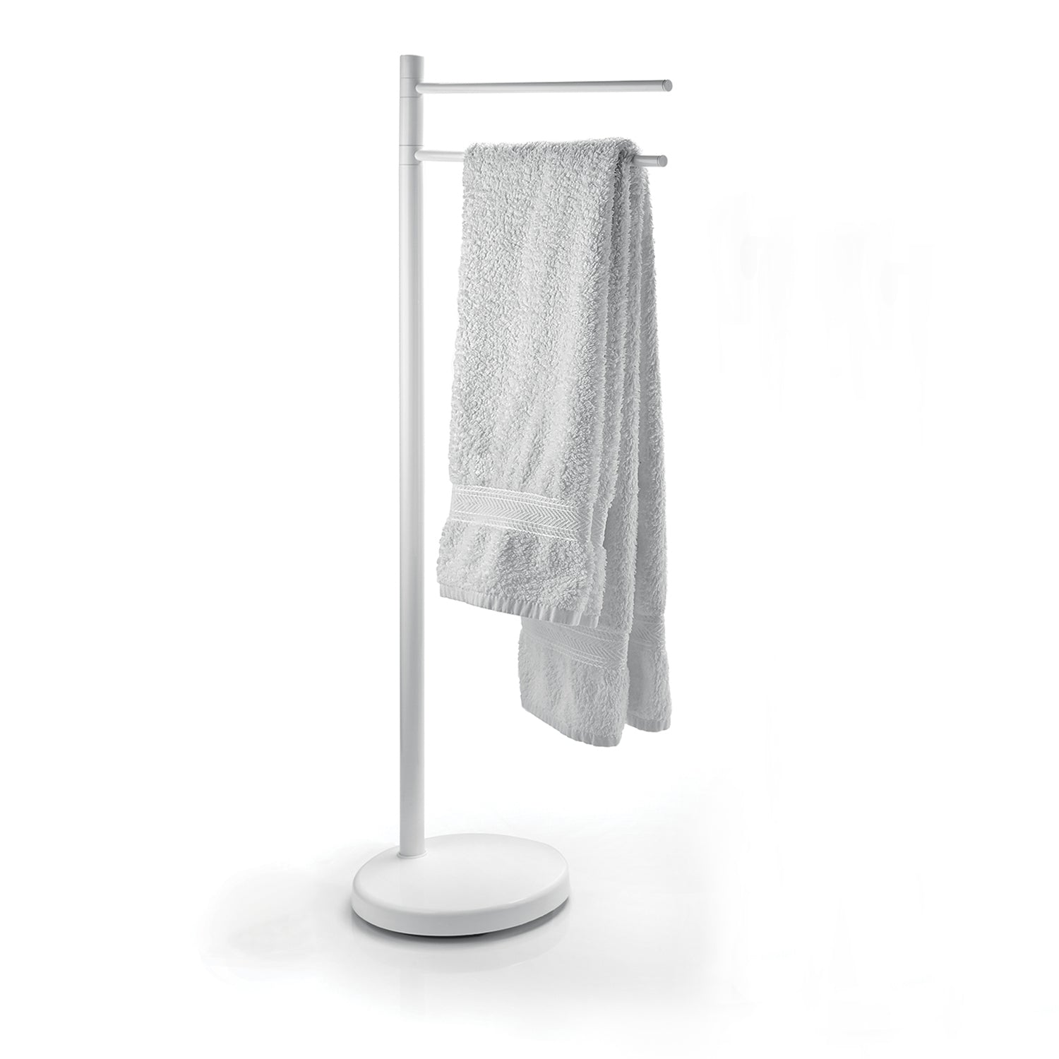 Piantana porta asciugamani in Alluminio e Acciaio Inox modello Mammolo di Gedy - Bianco