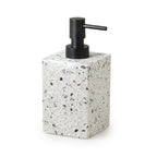 Dosasapone in resina e pietre Gedy serie Zoe - Graniglia marmo bianco/nero