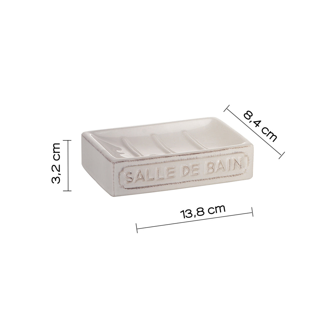 Portasapone da appoggio Gedy serie Vivienne - Bianco