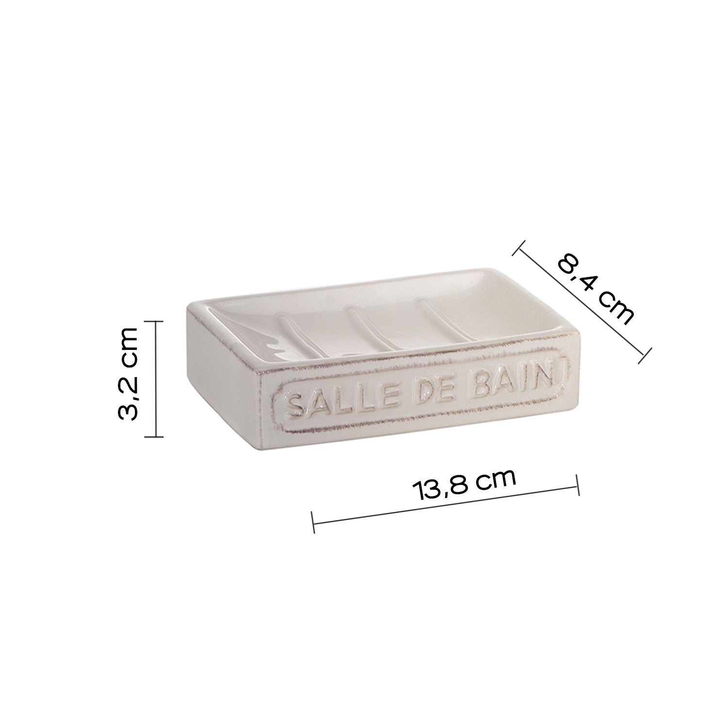 Portasapone da appoggio Gedy serie Vivienne - Bianco