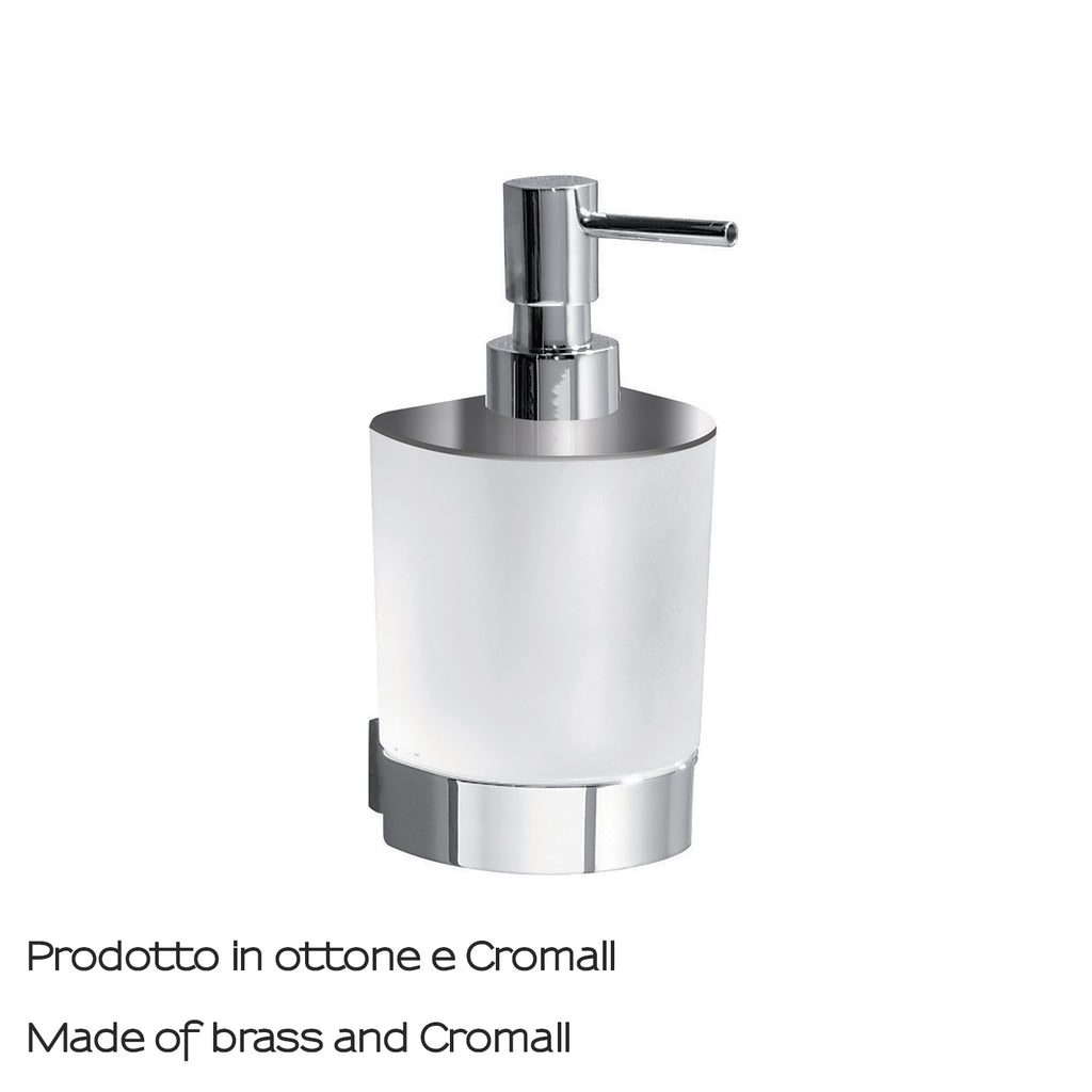 Dosasapone con erogatore in Cromall a parete Kent di Gedy - Cromato