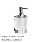 Dosasapone con erogatore in Cromall a parete Kent di Gedy - Cromato