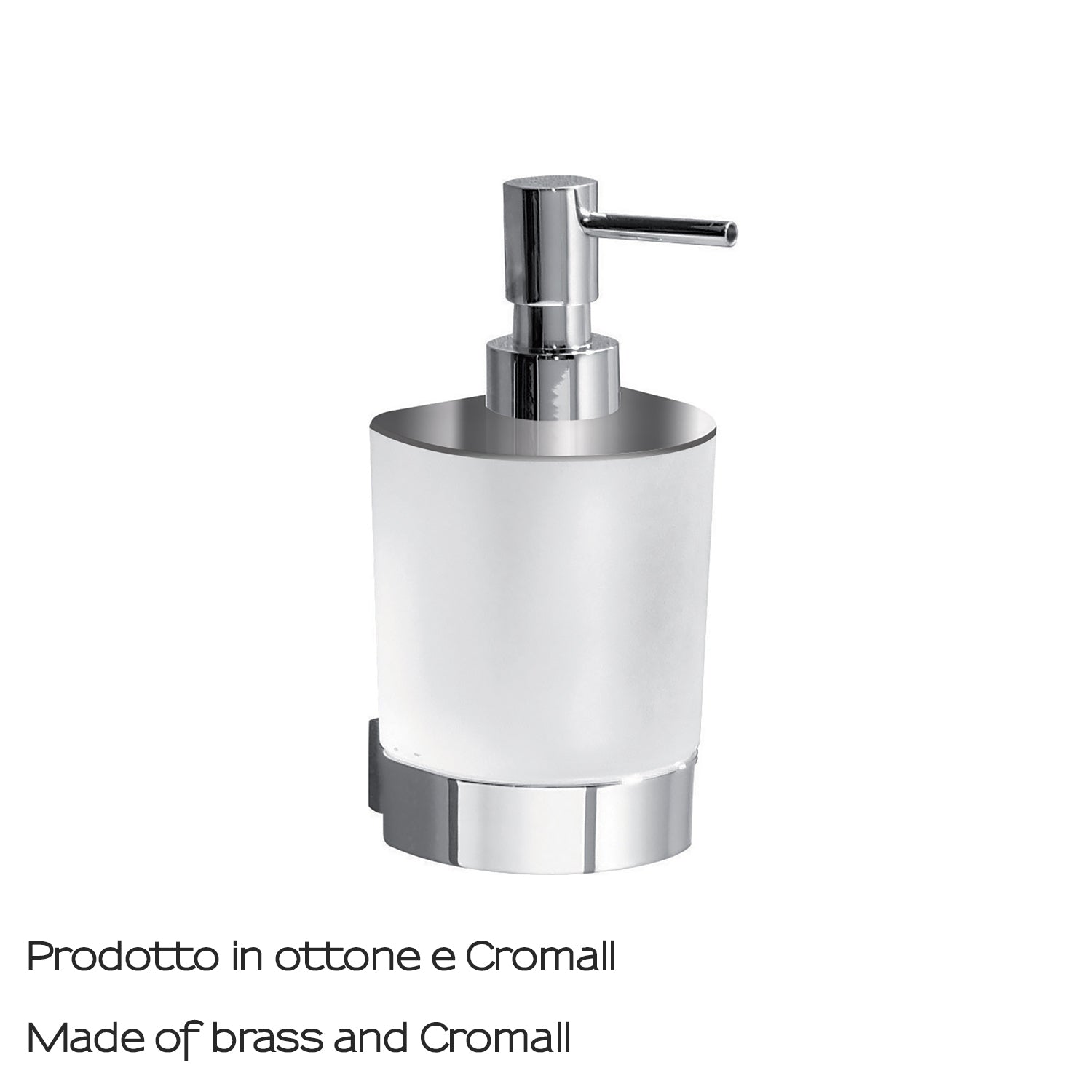 Dosasapone con erogatore in Cromall a parete Kent di Gedy - Cromato