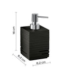 Dosasapone da appoggio con erogatore in plastica Gedy serie Quadrotto - Nero