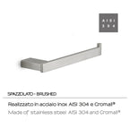 Portasalviette ad anello in Acciaio Inox AISI 304 e Cromall Maui di Gedy - Spazzolato