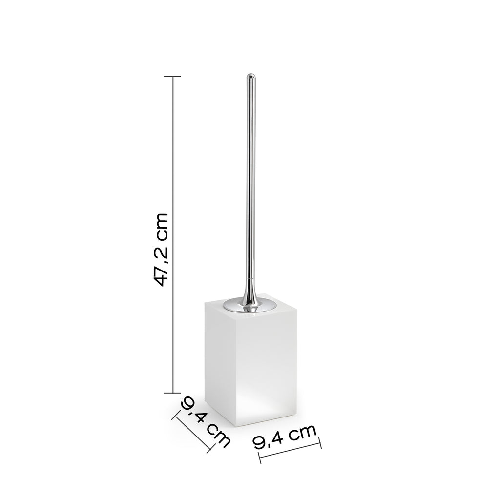 Scopino in resina e sabbia Gedy serie Sofia - Bianco