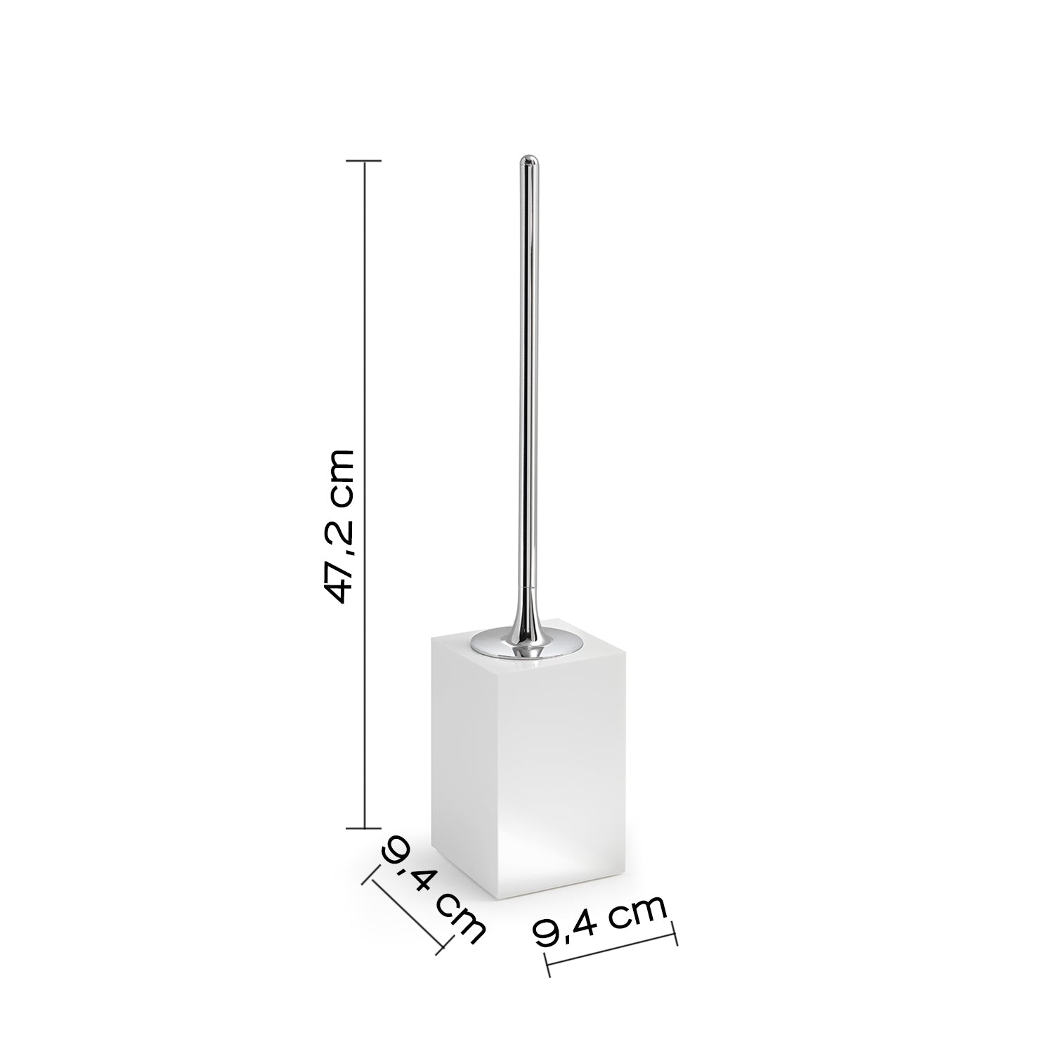 Scopino in resina e sabbia Gedy serie Sofia - Bianco