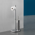 Piantana portarotolo e portascopino modello Hibiscus di Gedy - Cromato