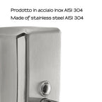 Dispenser sapone in Acciaio Inox AISI 304 modello Eposa di Gedy da 500 ml - Lucido/Spazzolato