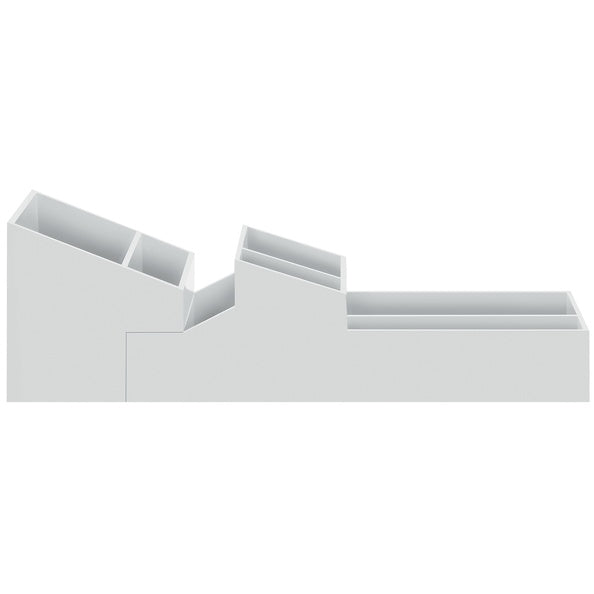 Contenitore doppio vano portaoggetti singoli abs modello Skyline di colore bianco