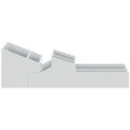 Contenitore doppio vano portaoggetti singoli abs modello Skyline di colore bianco