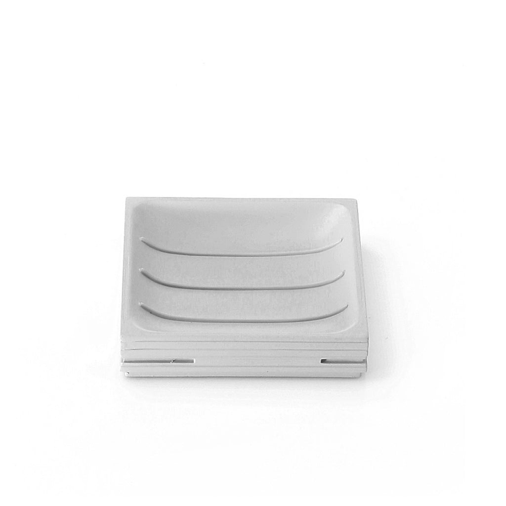 Portasapone da appoggio in resina di Gedy serie Quadrotto - Grigio