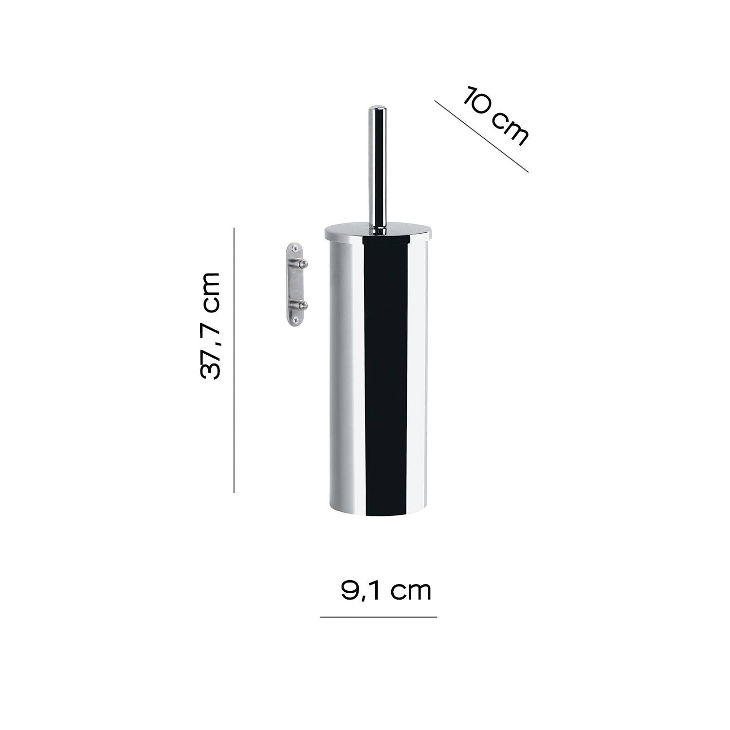 Scopino da muro modello Flip di Gedy in Acciaio Inox - Cromato lucido