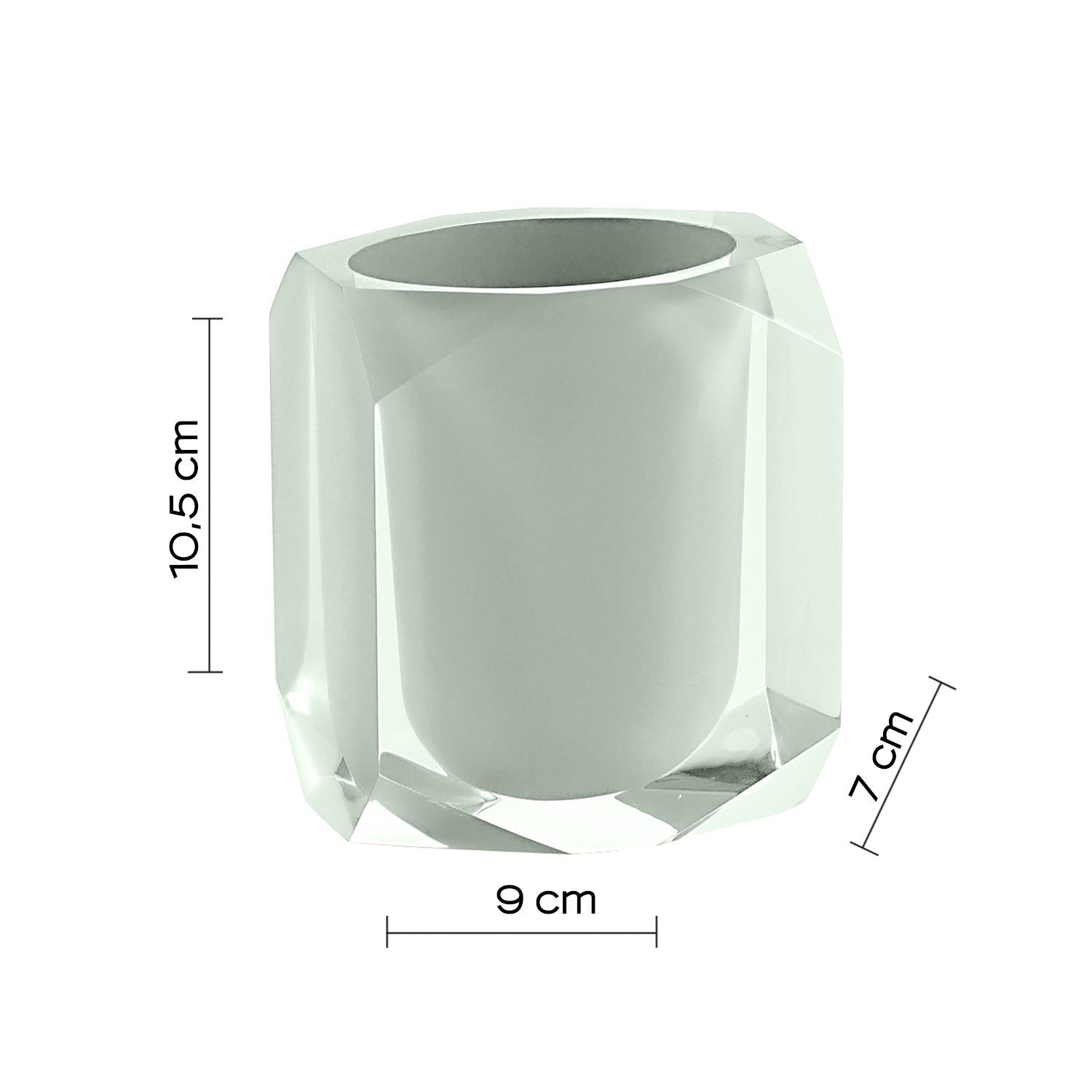 Portaspazzolini Gedy serie Chanelle - Verde Menta