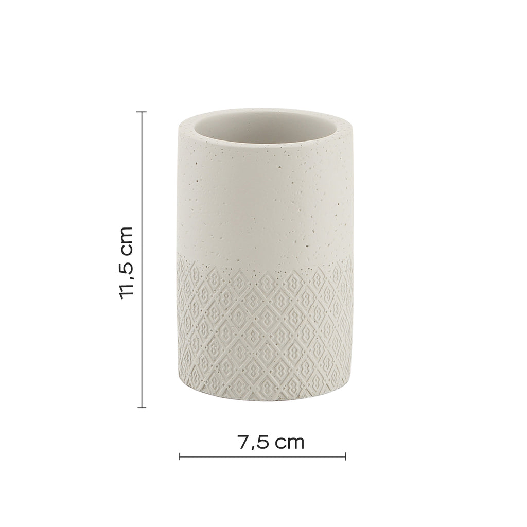 Portaspazzolini in cemento e bambÃ¹ Gedy serie Afrodite - Grigio