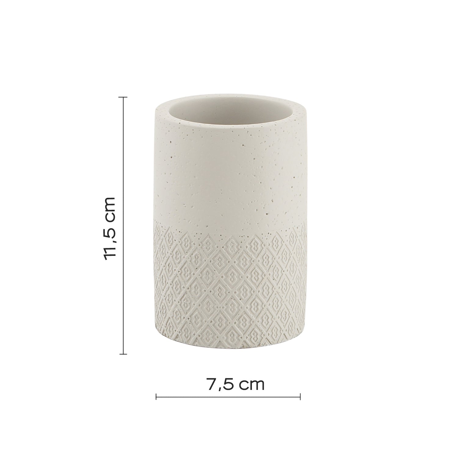 Portaspazzolini in cemento e bambÃ¹ Gedy serie Afrodite - Grigio