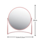 Specchio ingranditore da tavolo su base in acciaio modello Akira colore rosa opaco