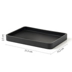 Vassoio portaoggetti in resina Gedy serie Brenda - Nero Matt