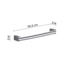 Portasalviette 30 cm a parete Kent di Gedy - Cromato