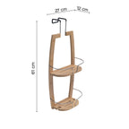 Portaoggetti doccia appendibile a 2 ripiani modello Nature di Gedy realizzato in BambÃ¹ - Naturale