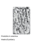 Portaspazzolini in ceramica Gedy modello New Martina - Argento