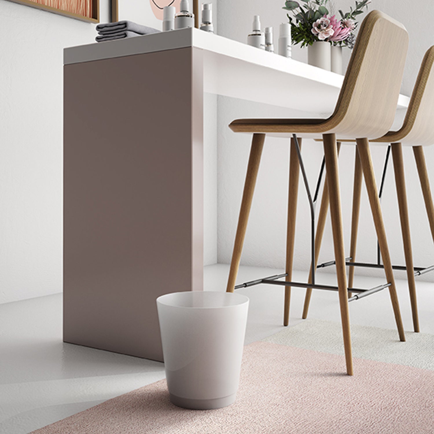 Gettacarta 6 litri Gedy modello Venezia in Resine termoplastiche - Bianco