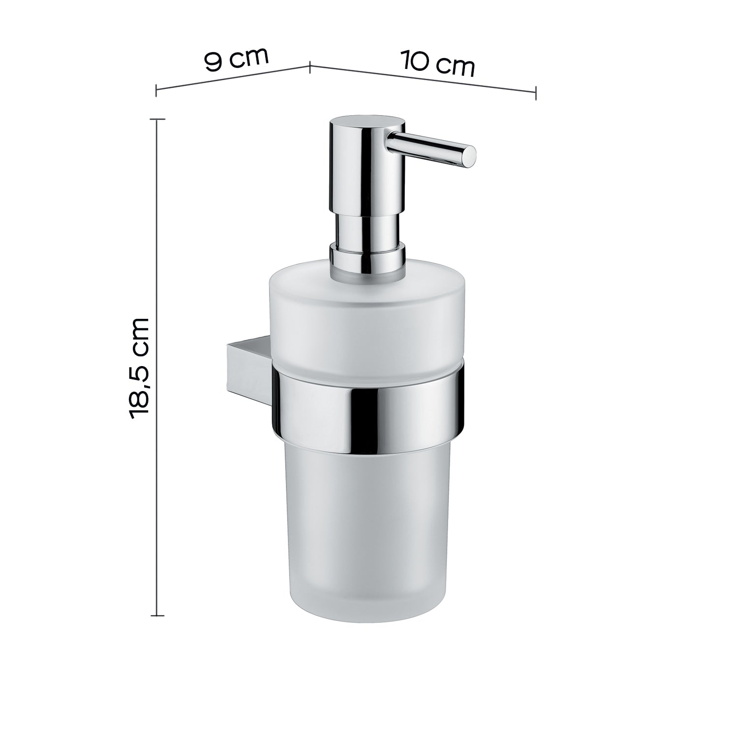 Dosasapone in ottone e Cromall con erogatore in acciaio inox AISI 304 Gedy serie Canarie - Cromato