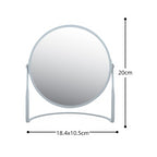 Specchio ingranditore da tavolo su base in acciaio modello Akira colore blu ghiaccio opaco