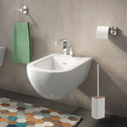 Scopino da appoggio con ciuffo in setole Gedy modello Ninfea - Bianco Matt