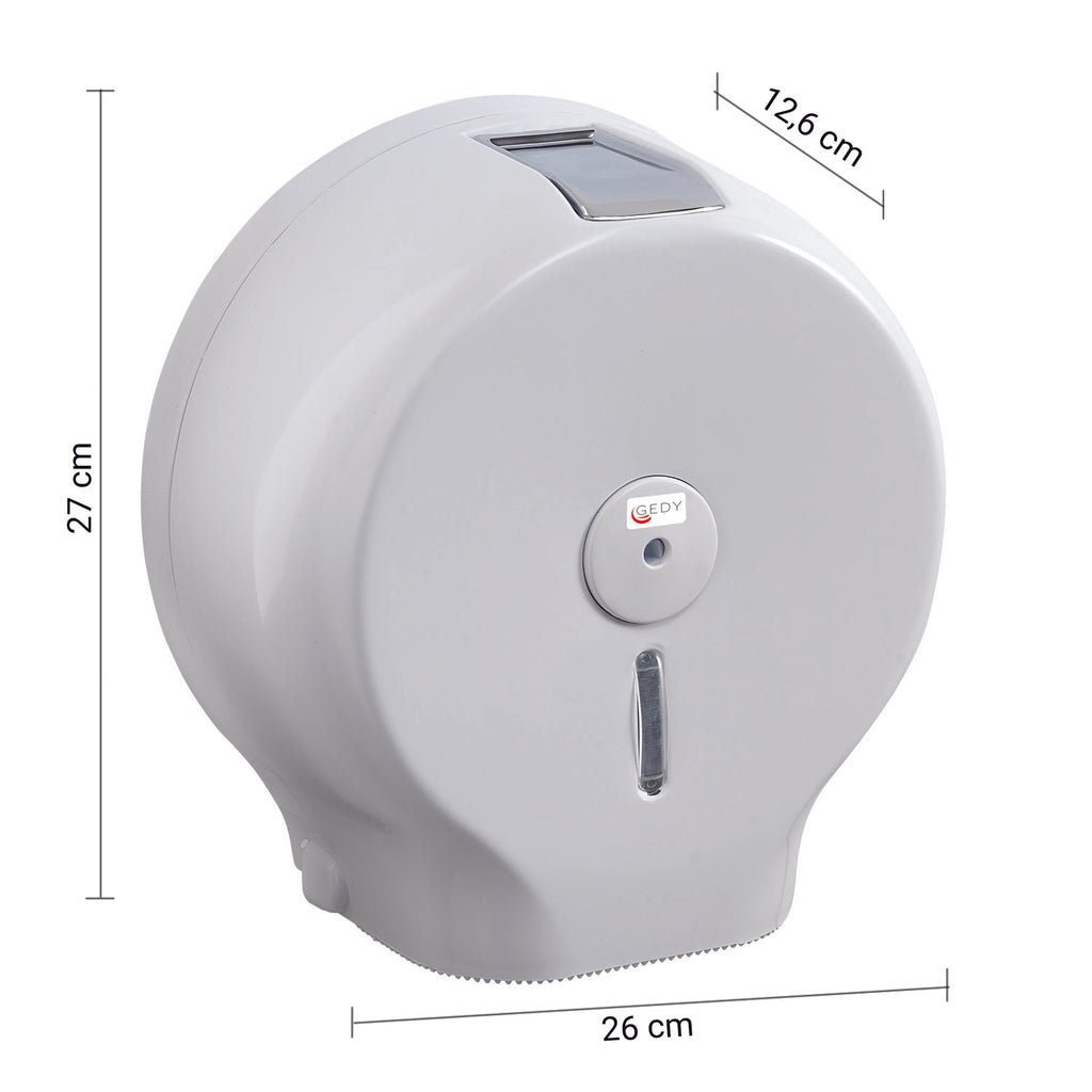 Distributore per rotolo di carta igienica di max 22 cm di Gedy - Bianco