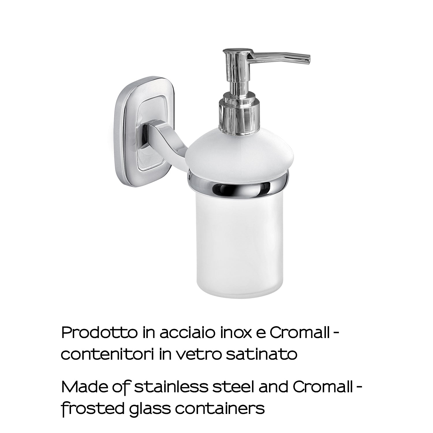 Dispenser sapone a parete di Gedy serie Everest - Cromato