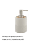 Dispenser sapone in cemento e bambÃ¹ Gedy serie Afrodite - Grigio