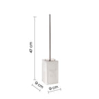 Scopino con ciuffo in setole di Gedy serie Vivienne - Bianco