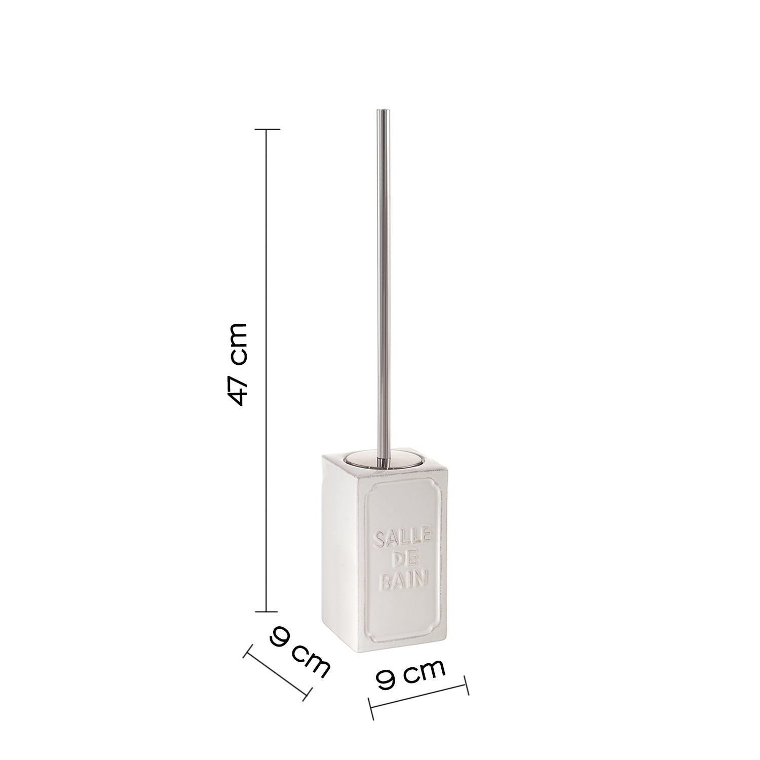 Scopino con ciuffo in setole di Gedy serie Vivienne - Bianco