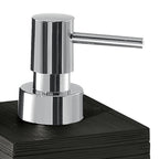 Dosasapone da appoggio con erogatore in plastica Gedy serie Quadrotto - Nero