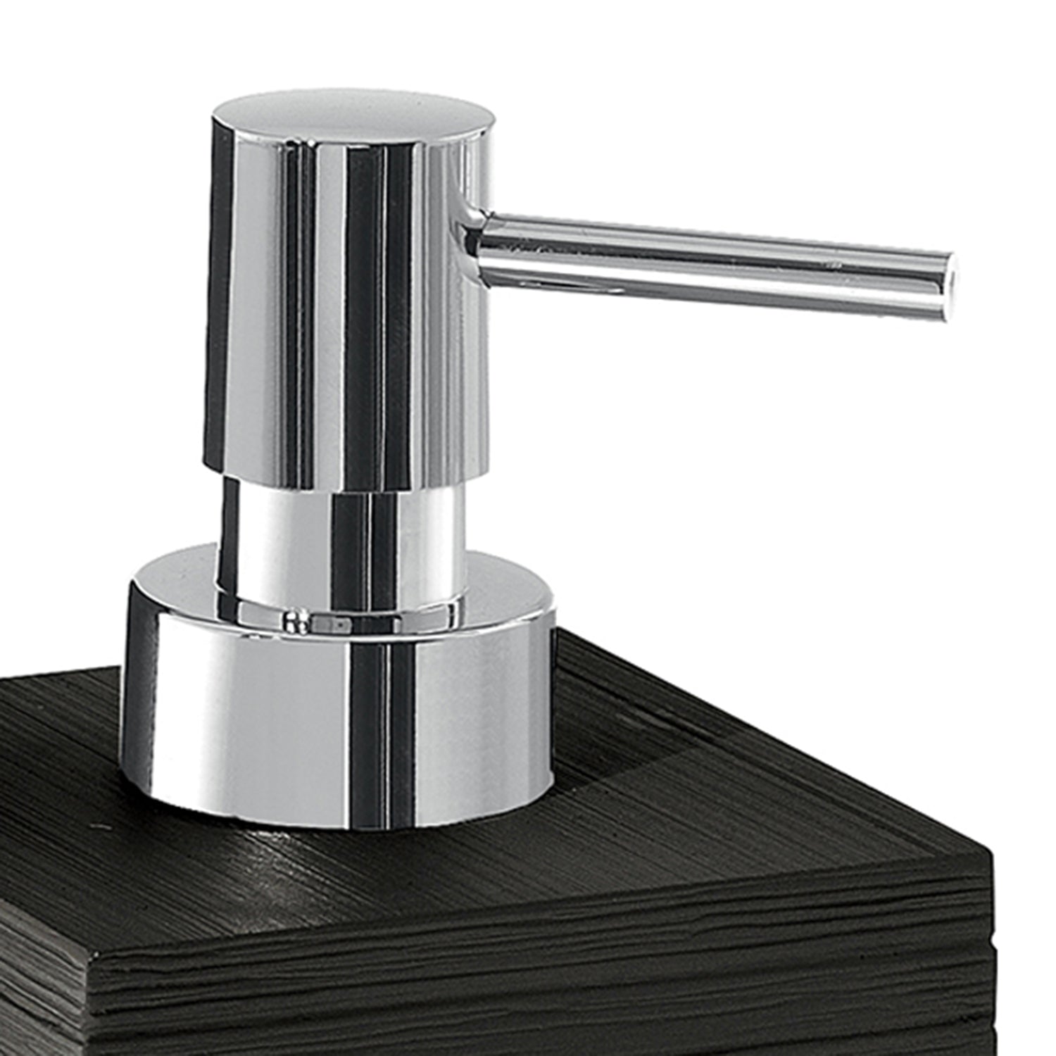 Dosasapone da appoggio con erogatore in plastica Gedy serie Quadrotto - Nero