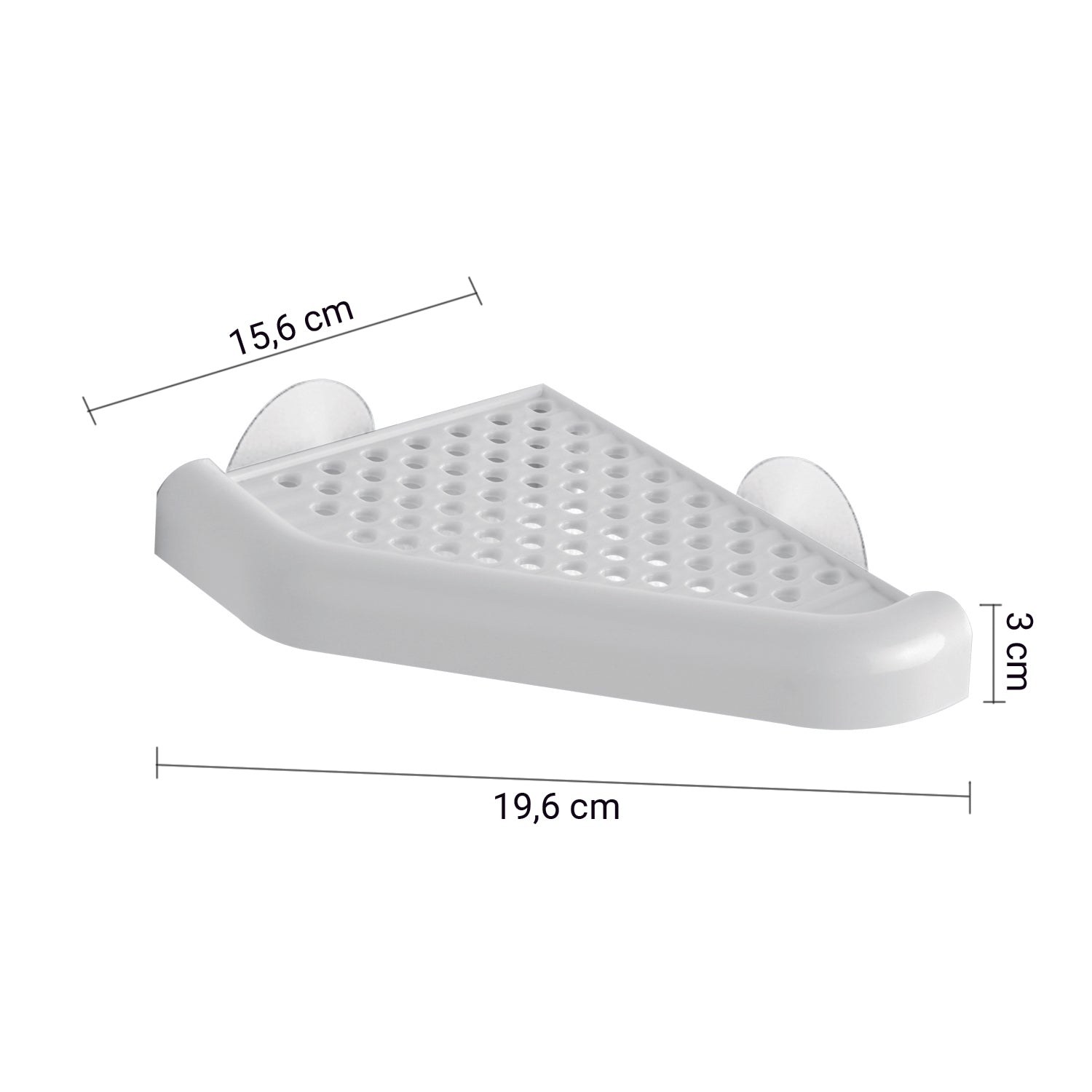 Portaoggetti angolare doccia di Gedy serie Junior - Bianco