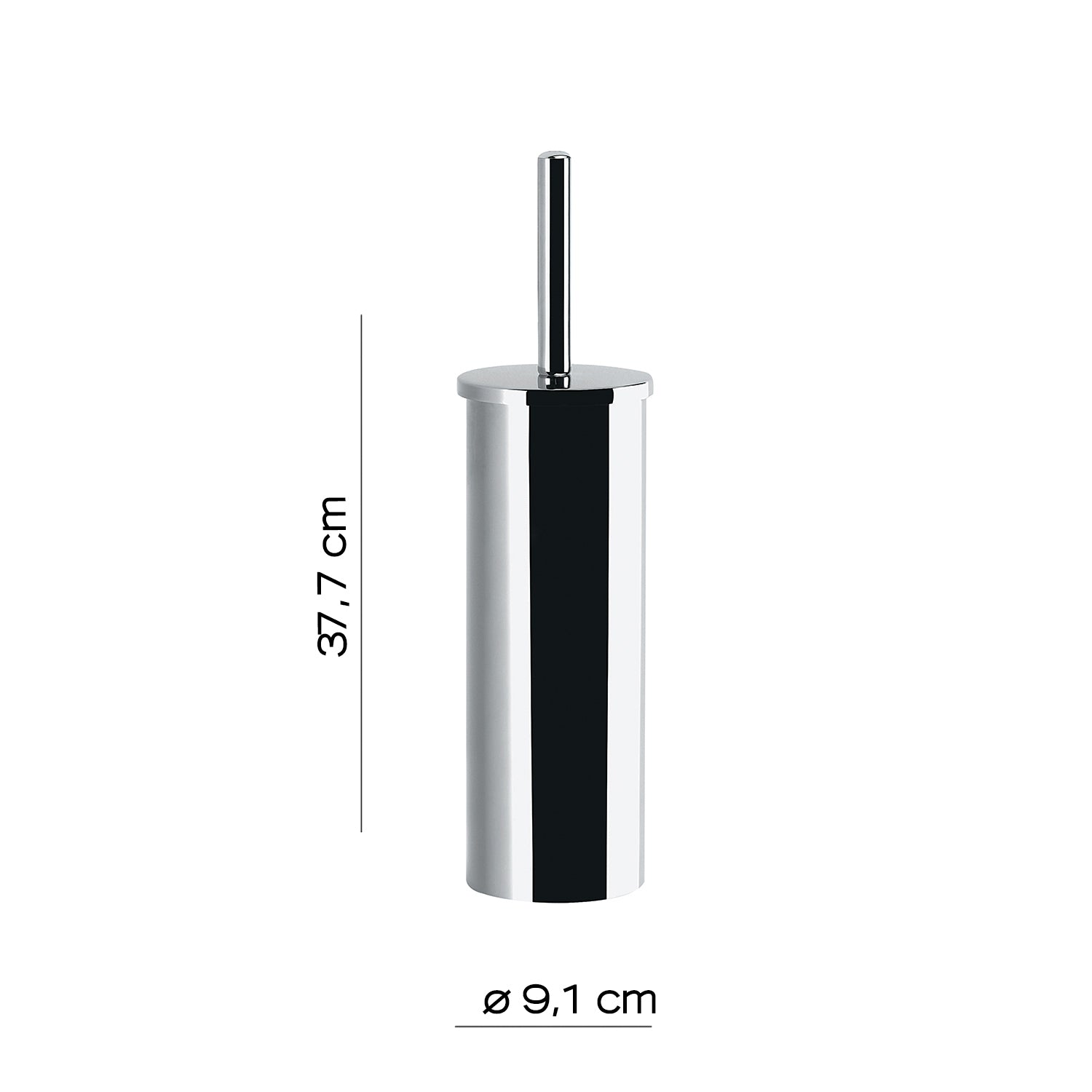 Scopino da appoggio modello Flip di Gedy in Acciaio Inox - Cromato lucido