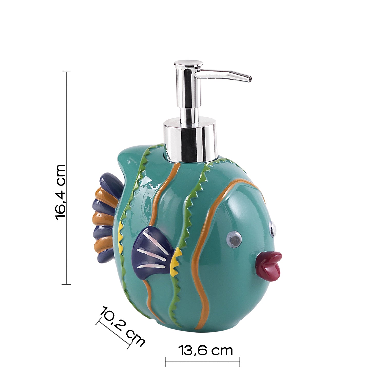 Dosasapone con erogatore in plastica caromata Gedy serie Dori - Turchese