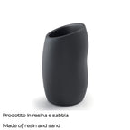 Portaspazzolini da appoggio Gedy serie Iside - Nero Matt