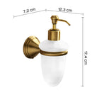 Dispenser sapone a parete con erogatore in plastica bronzata di Gedy serie Romance - Bronzo