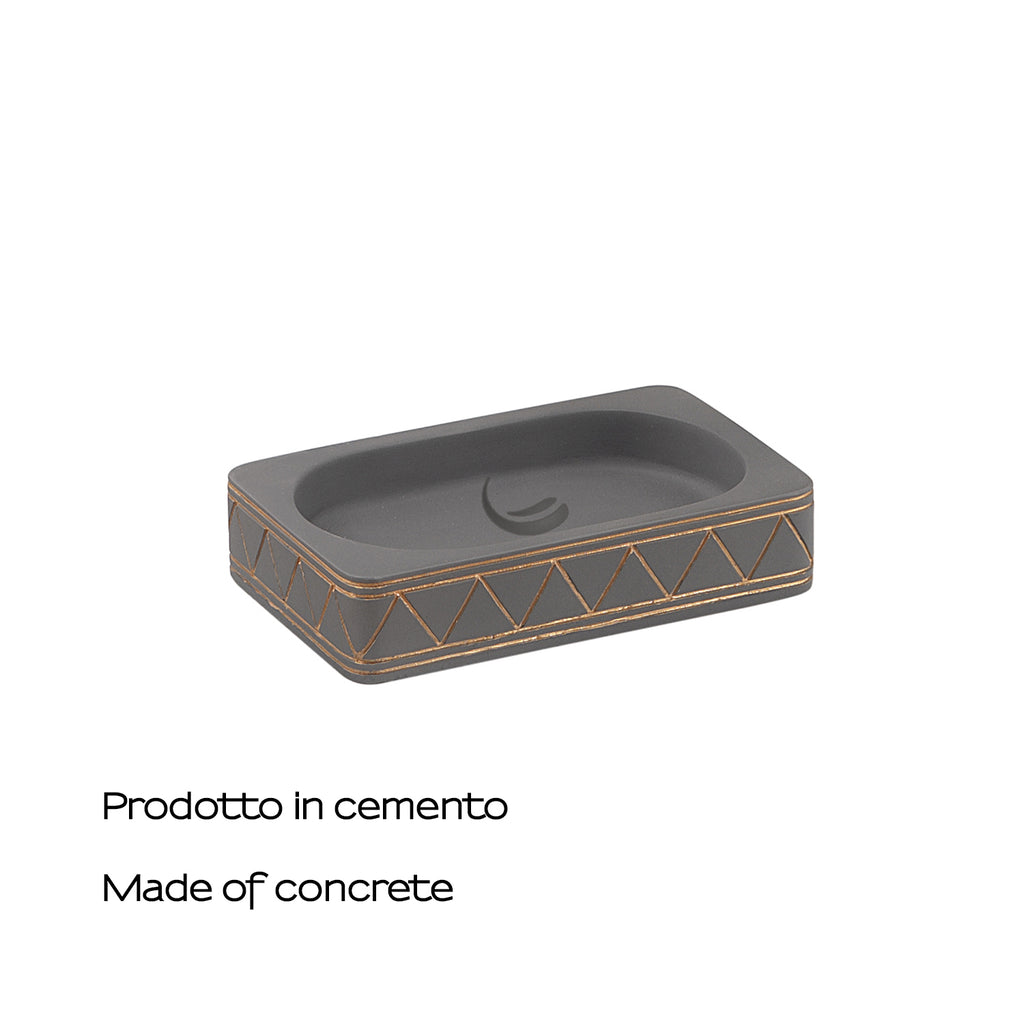 Portasapone in cemento Gedy serie Calipso - Grigio