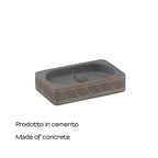 Portasapone in cemento Gedy serie Calipso - Grigio