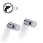 Appendiabiti 2 pezzi tondi in ottone modello Cordelia di Gedy - Cromato