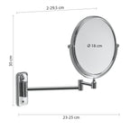 Specchio ingranditore Gaia di Gedy in Acciaio Inox - Cromato