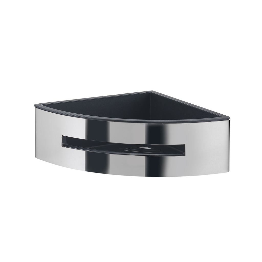 Portaoggetti doccia angolare modello Poseidon Gedy in cromo/nero